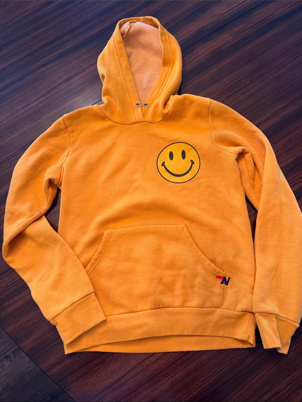 Aviator Nation Hooded Sweatshirt with Smiley Graphic